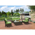 UV-juriya Wicker Garden Furniture Sofa Saiti